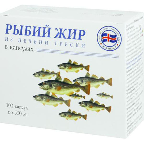 Рыбий жир в капсулах капсулы 500 мг №100
